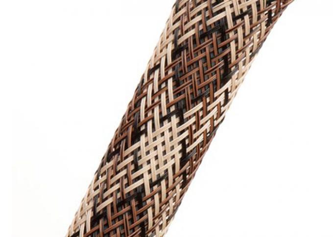 High Temperature Zipper Cable Sleeve Braided Wrap For Adjustable Cord Wire Cover