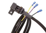 Durable Heat Proof Cable Sleeve , Black / Blue Electrical Wire Sheathing