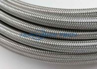 600V Industrial Flat Stainless Steel Braided Sleeving For Wire Conducting And Protection