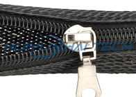 PET Monofilament 80mm Zipper Cable Sleeve Braided Wrap Easy Installing