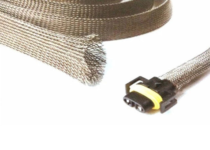 Halogen Free Tinned Copper Braided Sleeving For Wire Shielding Protection