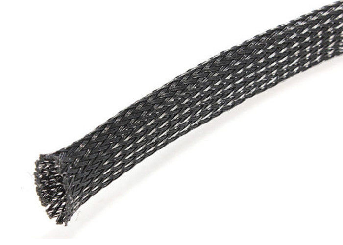 Cable Electrical Braided Sleeving 6mm/ 25mm Flame Retardant Polyester Material
