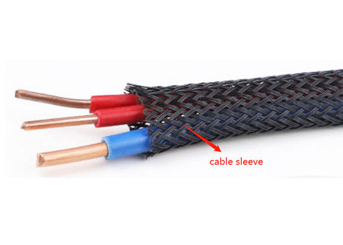 High Flame Retardant PET Eexpandable Braided Sleeving For Wire Cable Protection