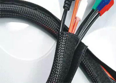 Lightweight PET Velcro Cable Sleeve For Wire Harness Bounding / Protecting