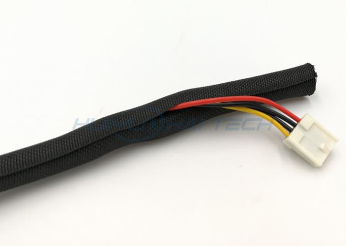 Abrasion Resistance Self Closing Cable Wrap , Colorful Split Braided ...