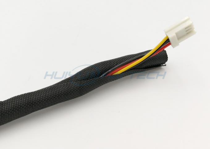 Abrasion Resistance Self Closing Cable Wrap , Colorful Split Braided ...