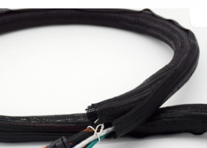 Cable Management Self Wrapping Split Braided Sleeving Hot Knife Cutting ...
