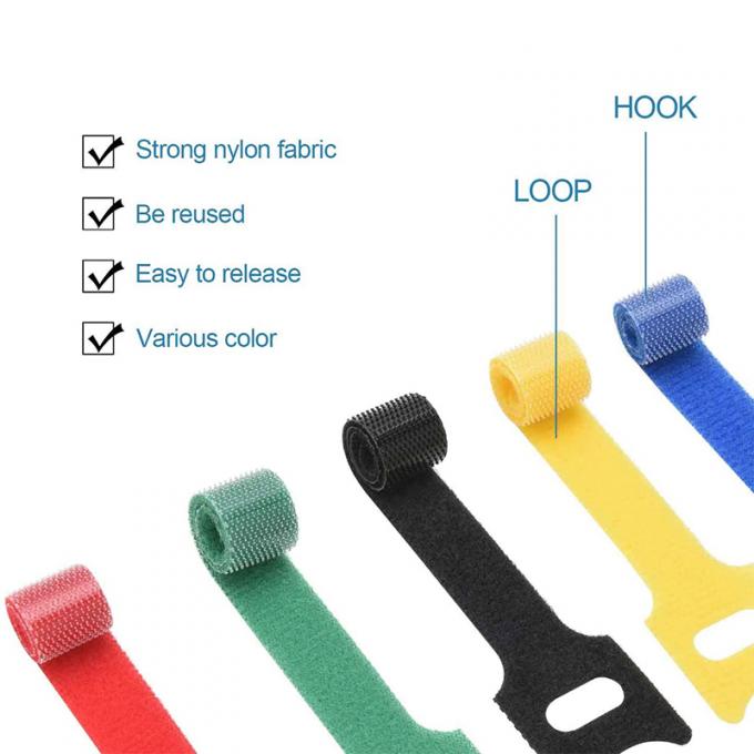 Cable Management Velcro Wire Ties Hook And Loop Velcro Cable Ties 10mm100mm