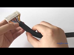 Flame Resistance Self Wrapping Split Braided Sleeving For Computer Power Cord