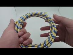 Office / Home Green Cotton Braided Sleeving Protecting Wiring Harness