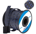Black And Blue PET Expandable Braided Sleeve Flame Retardant Abrasion Resistant