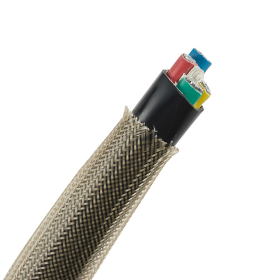 Buy Custom Flexo PET Expandable Braided Sleeving Flame Retardant 25ft Length online manufacture