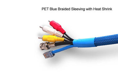 Fire Resistant PET Expandable Braided Sleeving Halogen Free For Cable Harness