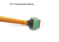 Fire Resistant PET Expandable Braided Sleeving Halogen Free For Cable Harness