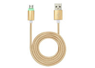 PP Yarn Expandable Cotton Braided Sleeving Golden / Silver Color For Data Cables