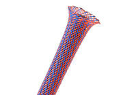 Braided Heat Resistant Wire Sleeve , Multi Color Soft Cable Protection Sleeve