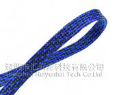 Blue Wear Resistant Heat Shield Wire Loom , Cotton High Temp Wire Wrap