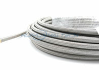 600V Industrial Flat Stainless Steel Braided Sleeving For Wire Conducting And Protection