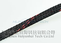 Clean Cut Heat Resistant Wire Sleeve , Polyester Heat Resistant Braided Sleeving