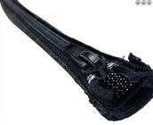 Flexible Black Zipper Cable Sleeve Braided Wrap For Wire  Protection
