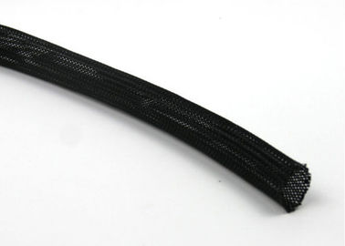 Black / Grey  Electrical Braided Sleeving , Cable Protection Sleeve For Industrial 