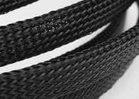 UV Resistance PET Expandable Braided Sleeving , Customized Size Fireproof Wire Sleeving