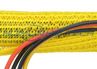 Polyester Self Wrapping Split Braided Sleeving Custom Color For Cable Jacket Harness