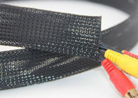 Self Wrap Around Braided Sleeving , 5mm Olyester Braided Sleeving For Cable Harness