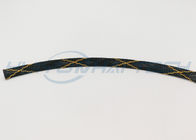 Yellow Cross Color Electrical Braided Sleeving Environmentally - Friendly