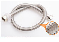 Flat Stainless Steel Braided Sleeving Flame Resistance For Hose Protection