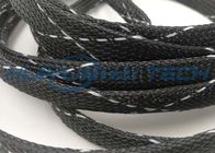 Jeans Cloth Heat Resistant Braided Sleeving For Industrial Hoses / Tubes Protection