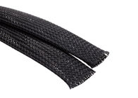 Cable Wire Cover Protection Expandable Wire Sleeving , Braided Wire Loom Custom