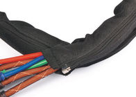 Automotive Zipper Cable Sleeve Braided Wrap Black For Braided Wire Protector