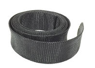 Flexible Electrical Braided Sleeving , PET Braided Sleeving With Flame Resistant Material