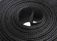 Flexible Flame Resistant Black Color Electrical Braided Sleeving For Cable Harness