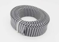 Black White 3.0mm PET Expandable Braided Sleeving Electrical Wiring Harness