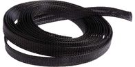 Flexibility Expandable Braided Pet Black Cable Sleeve 2.0mm 80.0mm