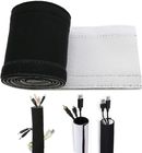Black White Velcro Wire Wrap Easy Install Neoprene Cable Management Sleeve