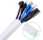 PET Fireproof Self Wrapping Split Braided Sleeving For Cable Protection