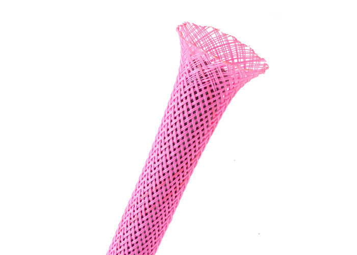 Pink / Blue Flexible Cable Sleeve Cover Custom Length For Wire Protection