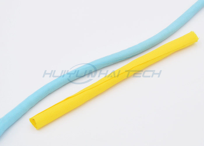 UV Rresistant Self Wrapping Split Braided Sleeving For Cable Wrap Protection