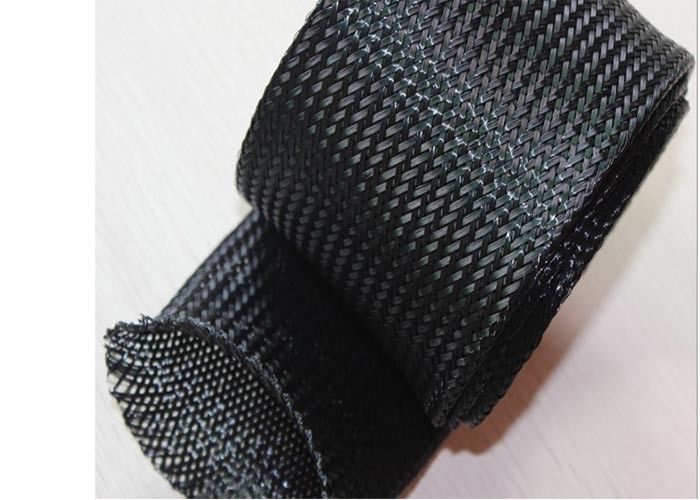 Custom PET Expandable Braided Sleeving Fire Resistance For Cable Protection