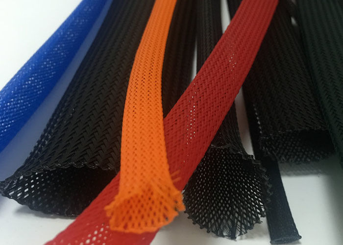 Colorful Braided Electrical Wire Wrap Self - Extinguishing With PET Material