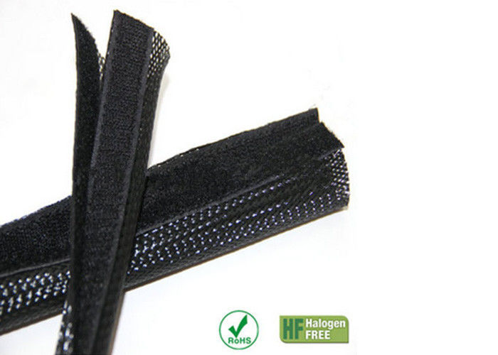 Adhesive Electrical Insulation Velcro Cable Sleeve 30mm Flame Retardant Custom Color