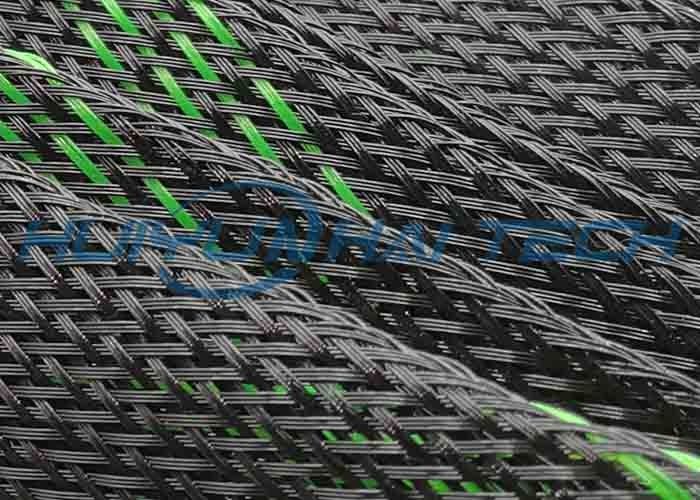 23 mm Black PET Braided Expandable Sleeving for Cable Management