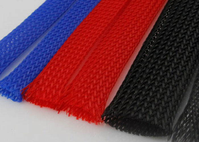Electrical High Temp Braided Sleeving Pet For Automotive Wire Cable Management