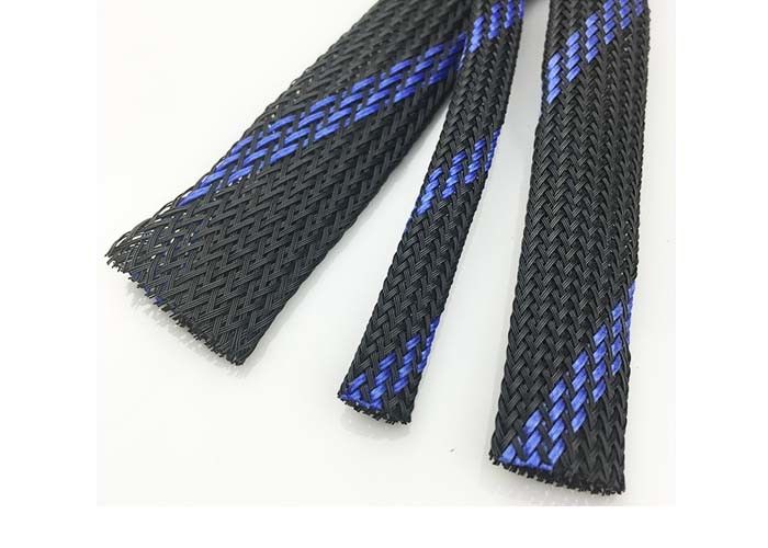 Lightweight 1inch PET Expandable Braided Sleeving Electrical Wire Sheathing