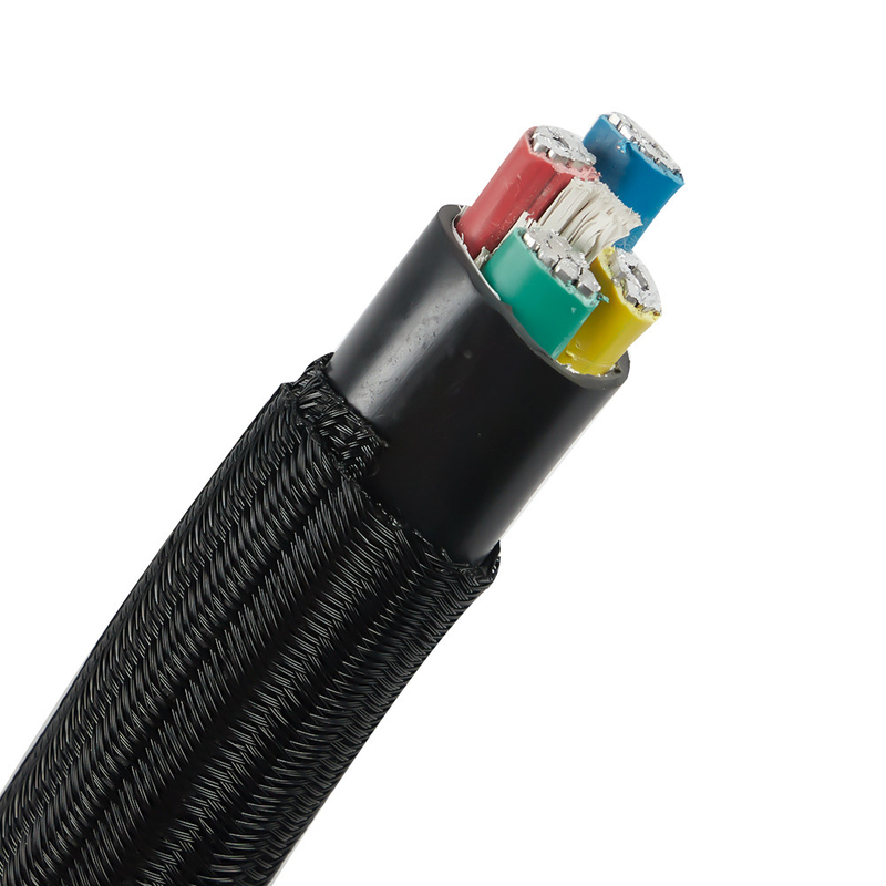 6mm-50mm PET Self Closing Cable Sleeve Wrapping Split Braided For Protection