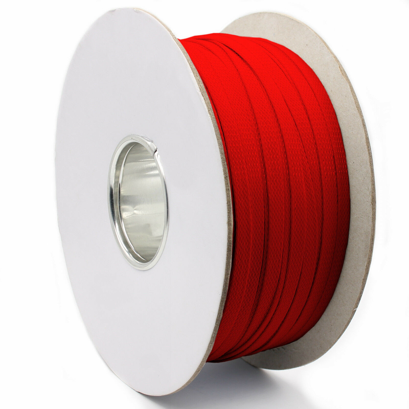 Flexible Red REACH Wire Mesh Sleeve For Cable Protection And Management
