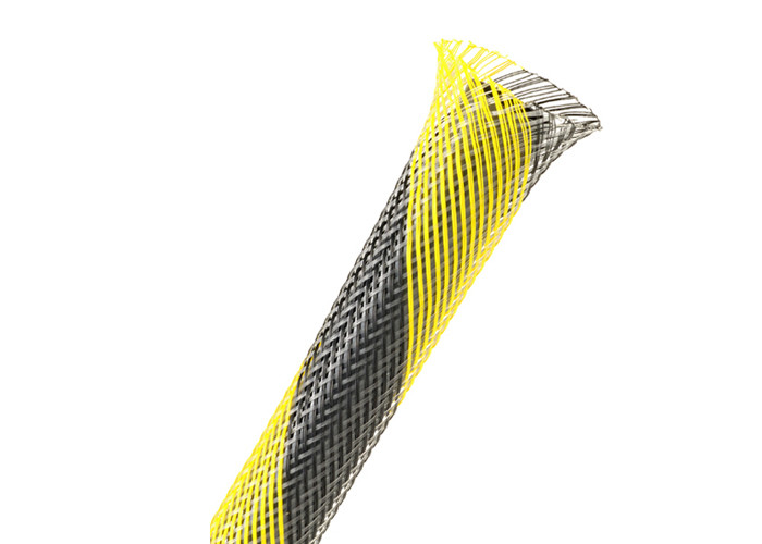 30ft Length Black Flexo Braided Sleeving , Colorful Fireproof Wire Sleeving